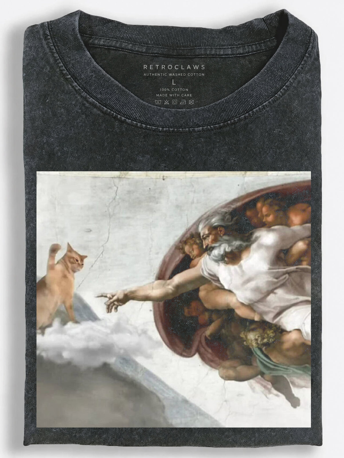Creation of Cat Vintage Washed T-Shirt
