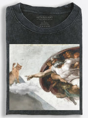 Creation of Cat Vintage Washed T-Shirt