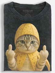 Cat in a Banana Costume Vintage Washed T-Shirt