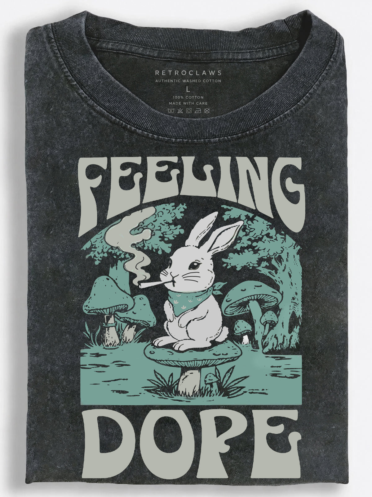 Rabbit Feeling Dope Vintage Washed T-Shirt