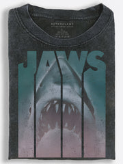 Shark Retro Jaws Poster Vintage Washed T-Shirt
