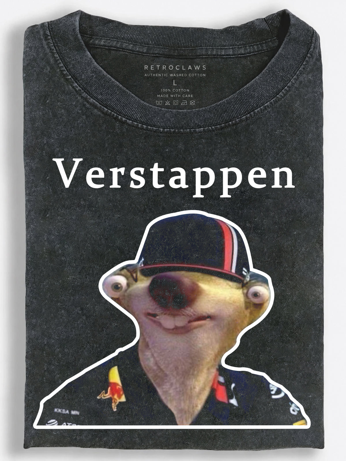 Sloth Racing Driver Vintage Washed T-Shirt