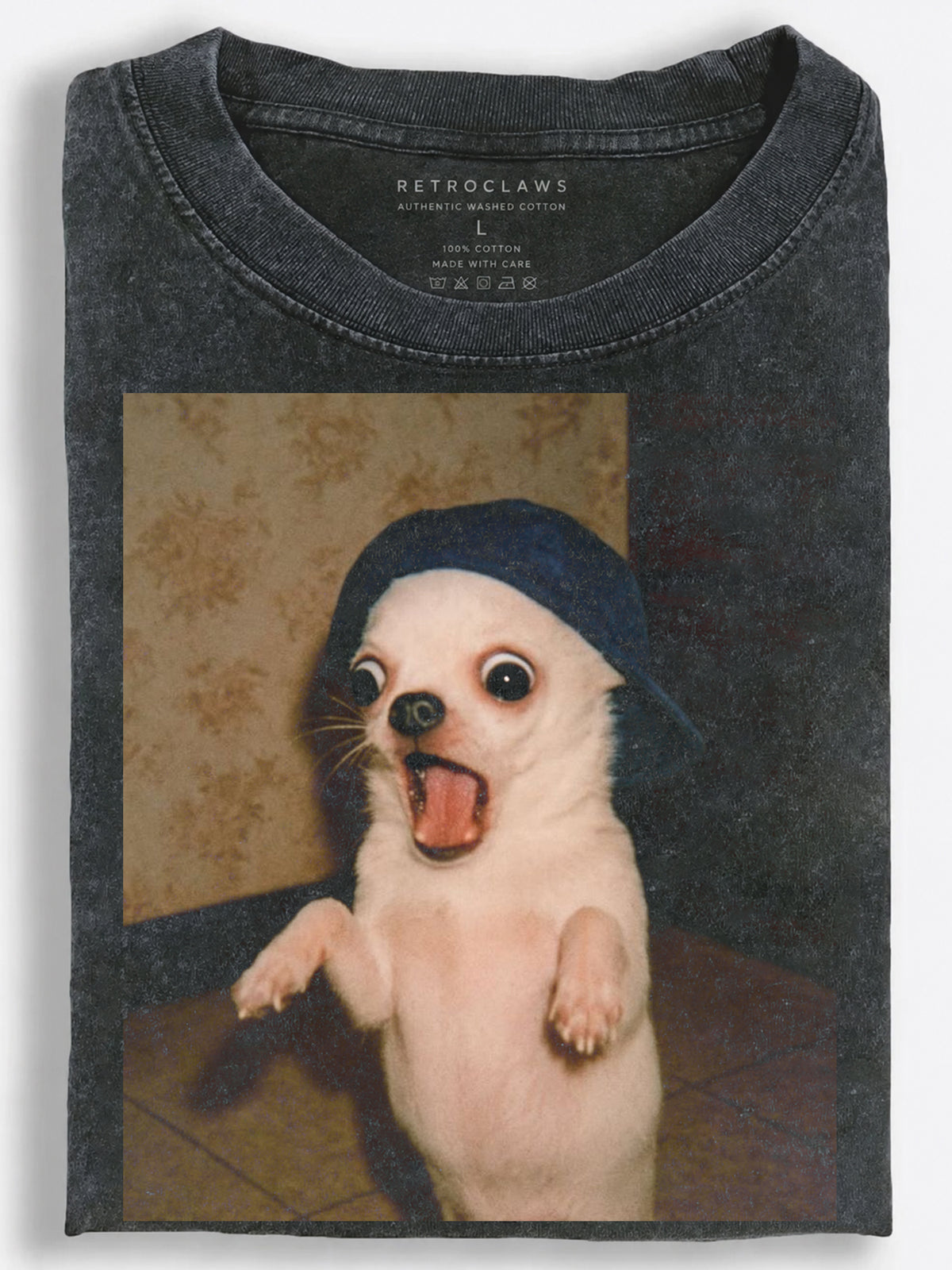 Chihuahua Shocked Reaction Vintage Washed T-Shirt