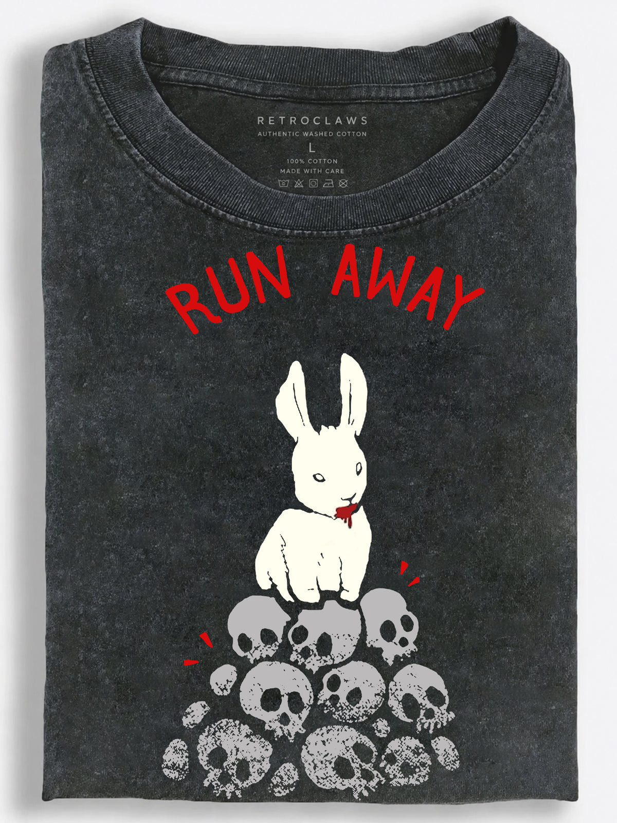 Rabbit Run Away Vintage Washed T-Shirt