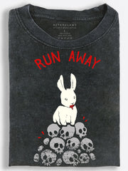 Rabbit Run Away Vintage Washed T-Shirt