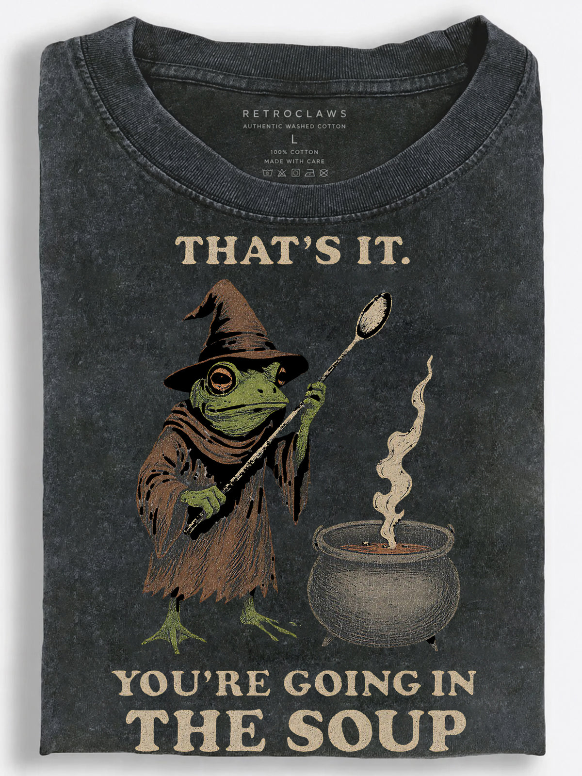 Witch Frog You??£¤re Going in the Soup Vintage Washed T-Shirt