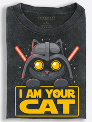 Galactic Helmet Cat I Am Your Cat Vintage Washed T-Shirt