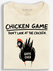 Funny Chicken ???Game Over??¨¤ Quote Vintage Washed T-Shirt