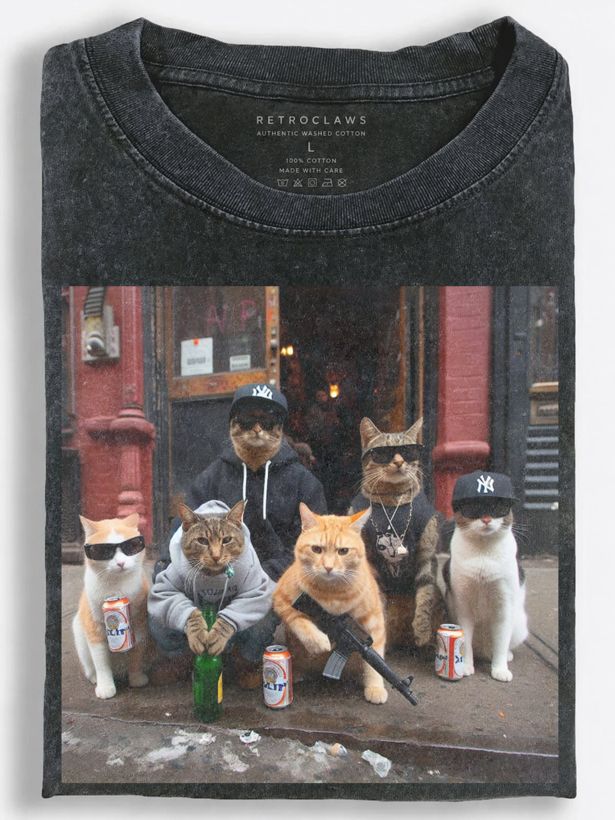 Street Cat Crew in New York Vintage Washed T-Shirt