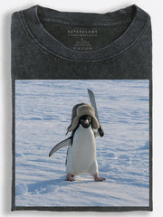 Absurd Slavic Penguin??£¤s Machete Patrol in the Snow Vintage Washed T-Shirt