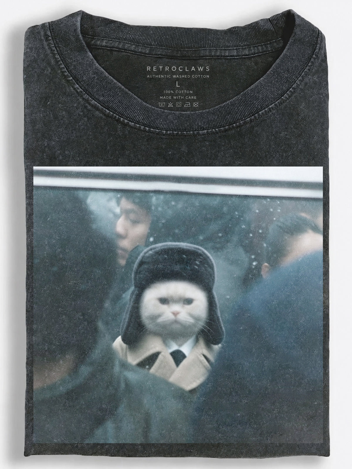 Commuter Cat Vintage Washed T-Shirt