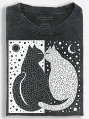 Day and Night Cats Vintage Washed T-Shirt