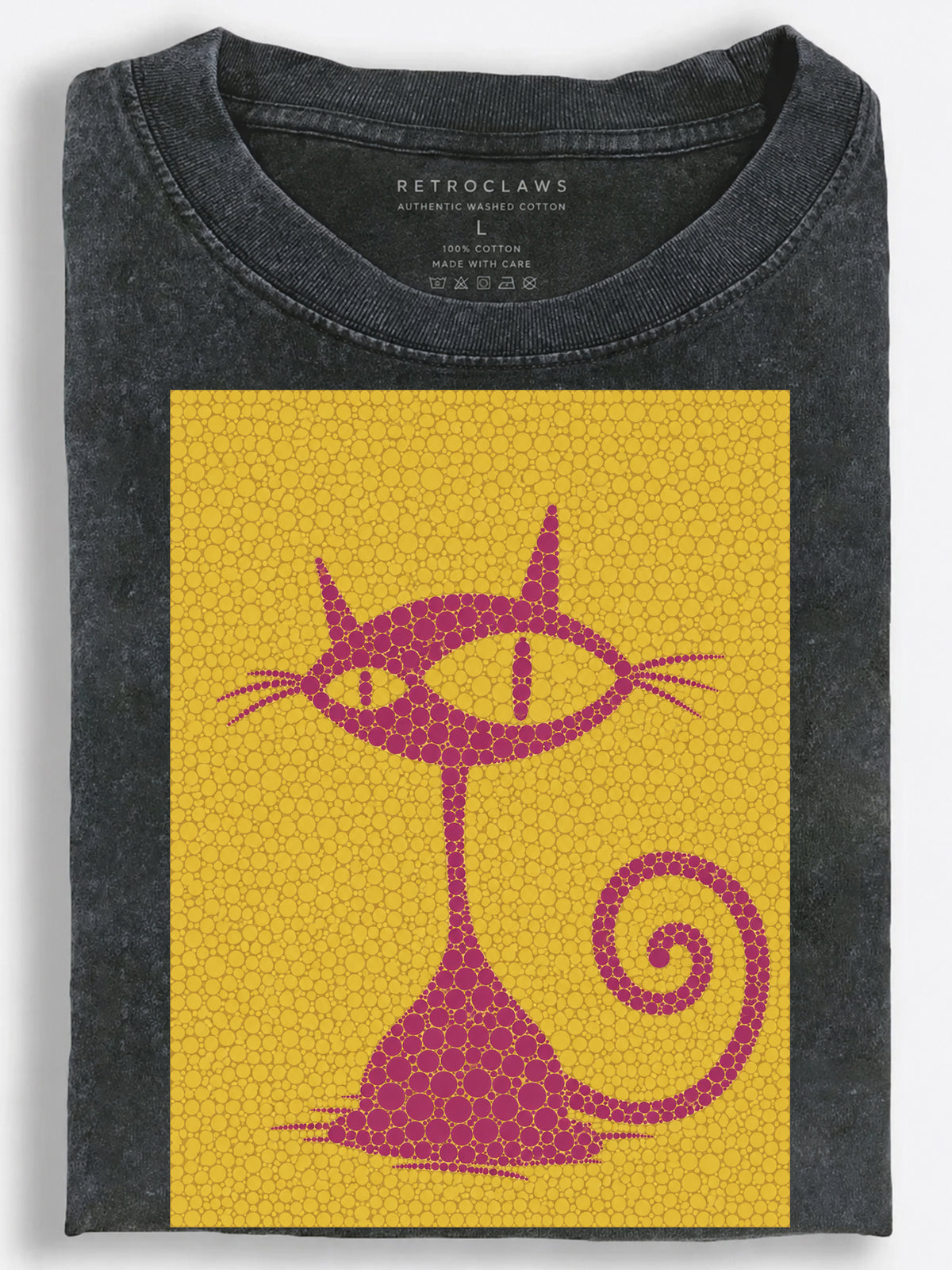 Long-Neck Cat Vintage Washed T-Shirt