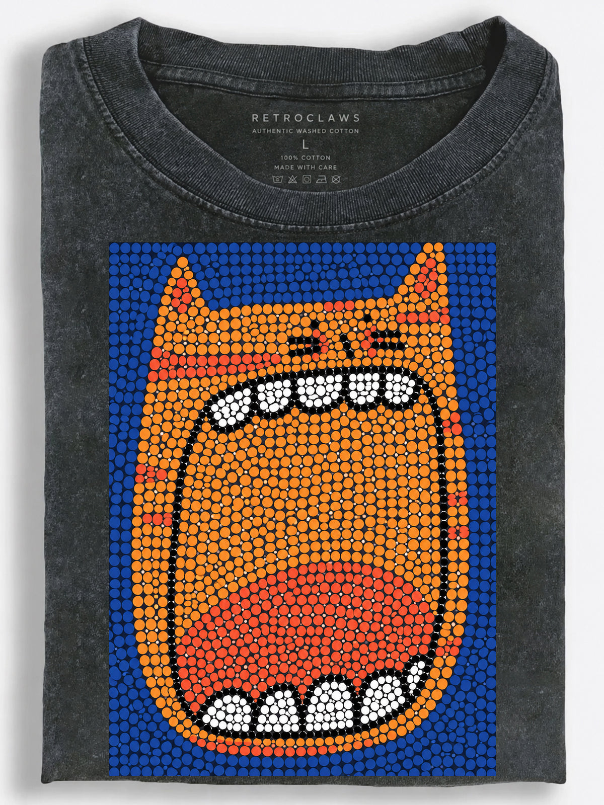 Screaming Orange Cat Vintage Washed T-Shirt