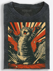 Explosive Cat Chaos Vintage Washed T-Shirt