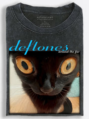 Deftones Black Cat Close-Up Vintage Washed T-Shirt