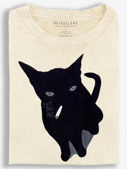 Fuck This Shit Smoking Black Cat Vintage Washed T‑Shirt